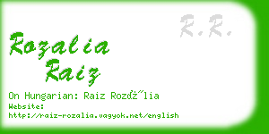 rozalia raiz business card